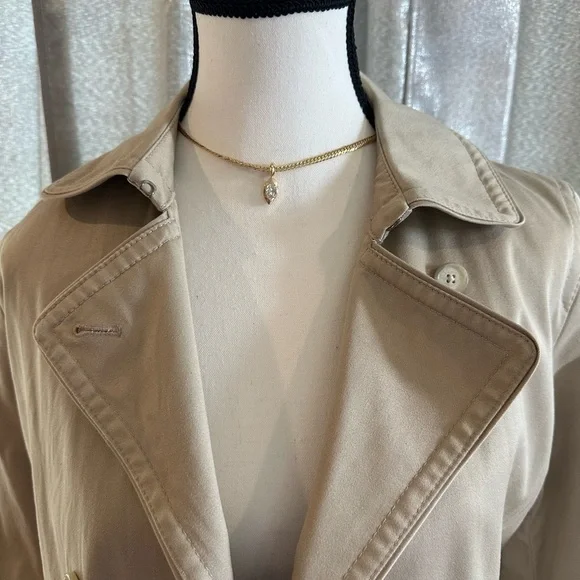Coach Beige Double-Breasted Trench Coat - Picture 6 of 16